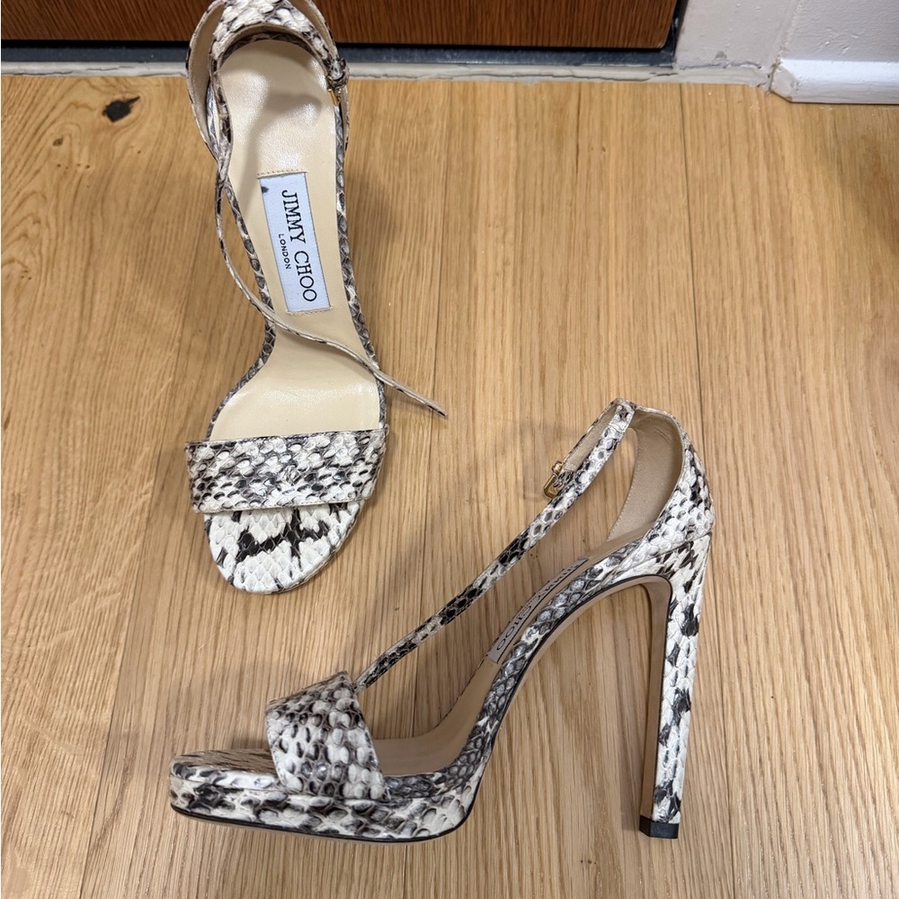 Jimmy Choo Misty 120 Elaphe Snakeskin Heels